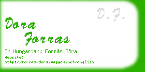 dora forras business card
